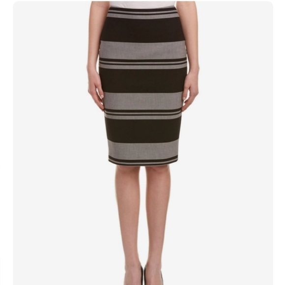 Elizabeth and James Black Gray Stripe Aisling Skirt - Picture 3 of 3